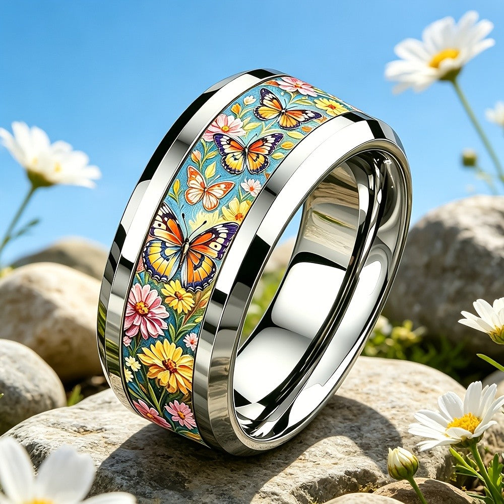 Butterfly & Wildflower Panorama Ring