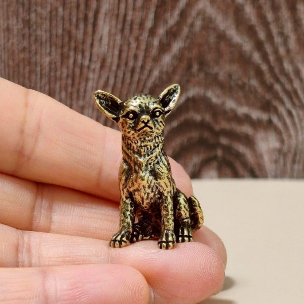Brass Chihuahua Figurine