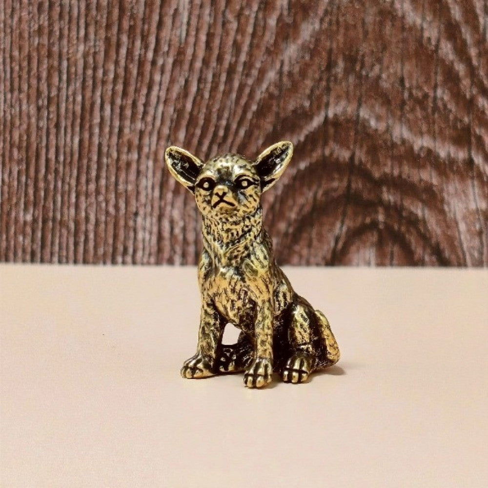 Brass Chihuahua Figurine