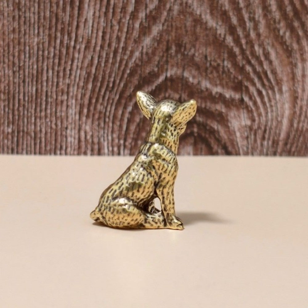 Brass Chihuahua Figurine