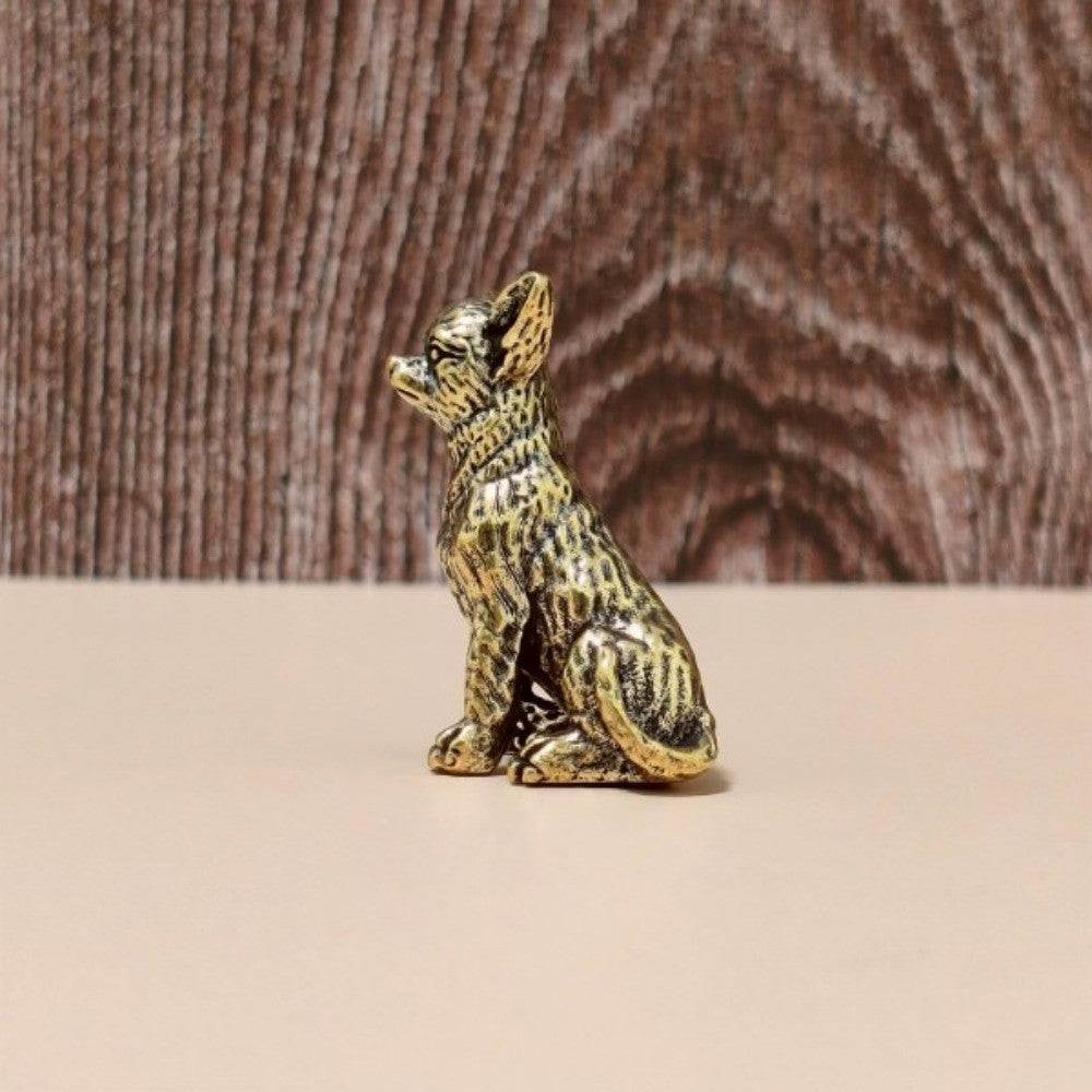 Brass Chihuahua Figurine