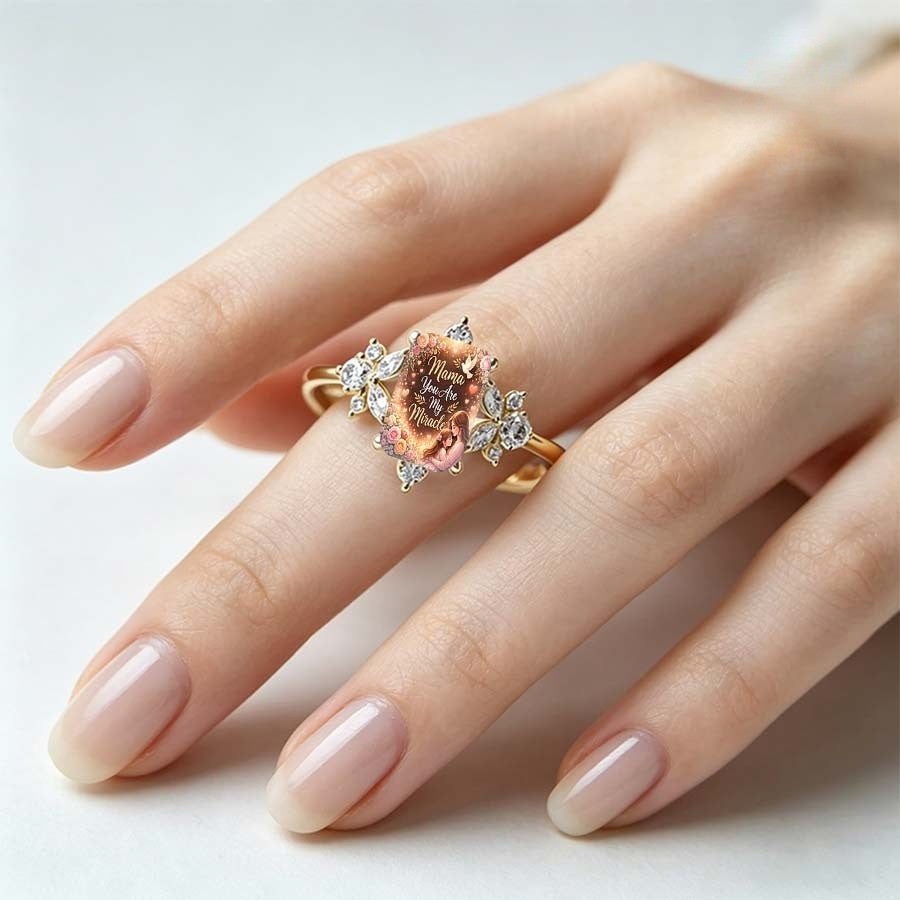 Mother Daughter Embrace Ring