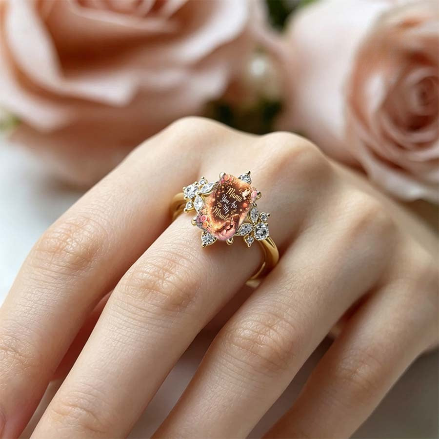 Mother Daughter Embrace Ring