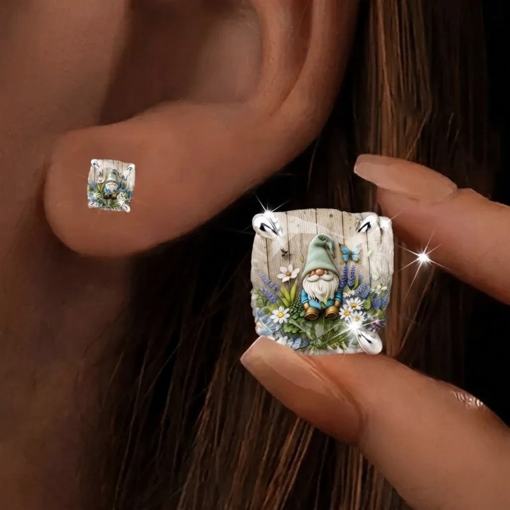 Garden Gnome Stud Earrings