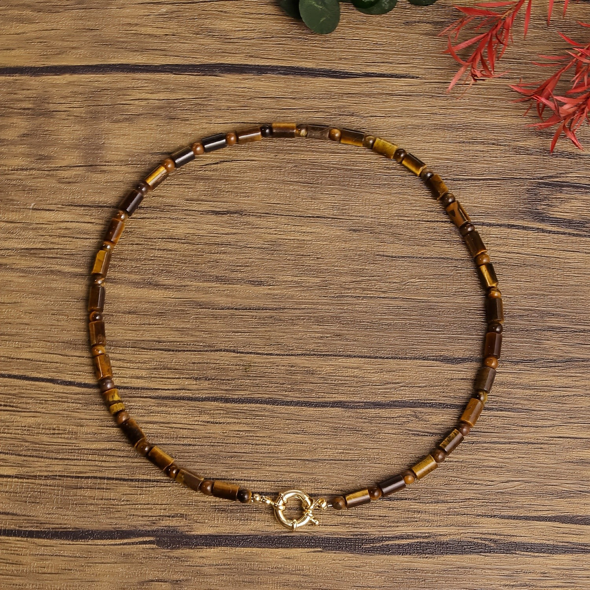 Multi-Color Stone Bead Necklace
