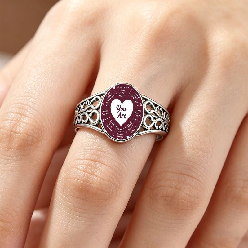 You Are Scripture Heart Ring