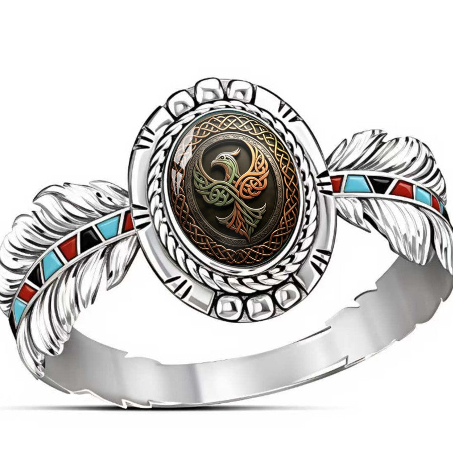 Celtic Bird Oval Ring