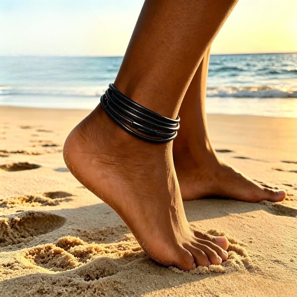 Layered Multi-Strand Anklet