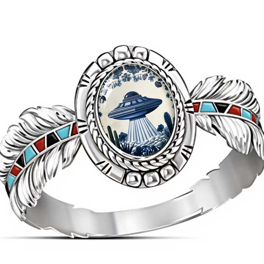 UFO Oval Statement Ring