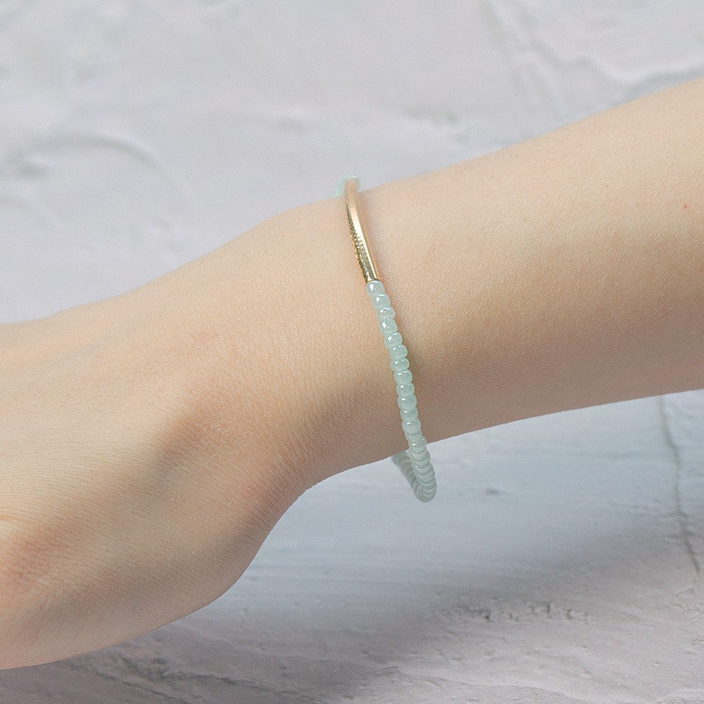 Mint Stone Bar Bracelet