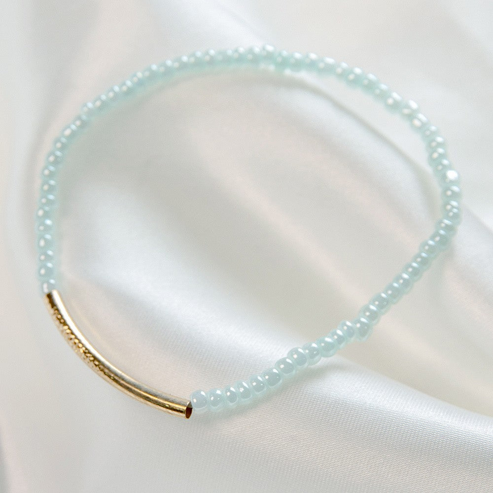 Mint Stone Bar Bracelet