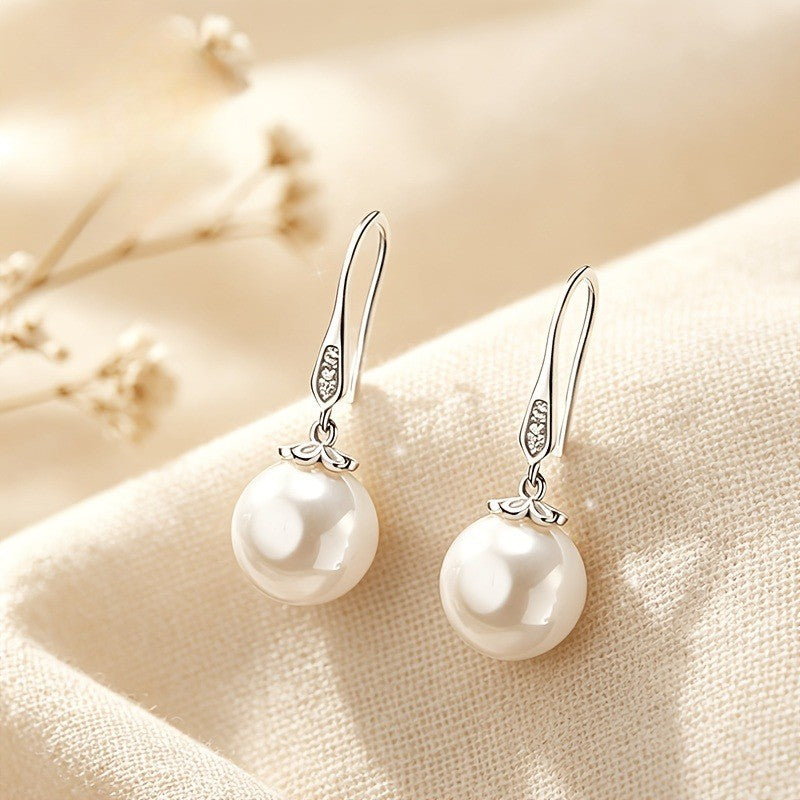 Pearl & Zircon Drop Earrings