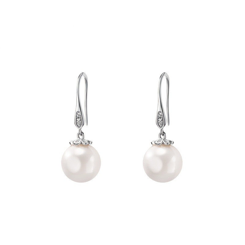 Pearl & Zircon Drop Earrings