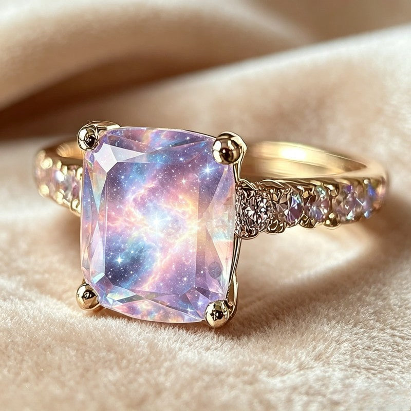 Nebula Square Statement Ring
