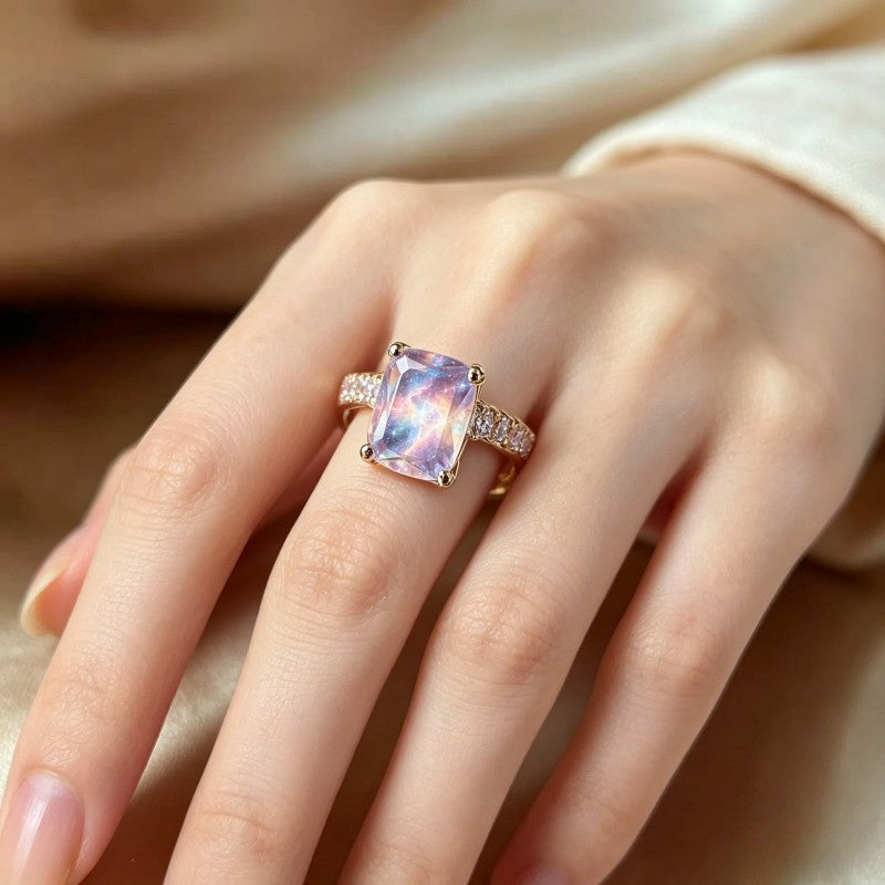 Nebula Square Statement Ring