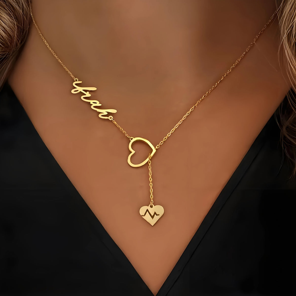 Personalized Heartbeat Name Necklace