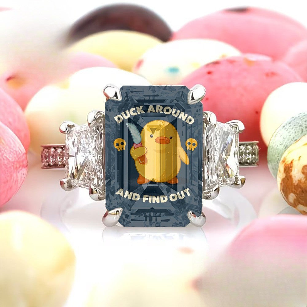 Duck Square Statement Ring