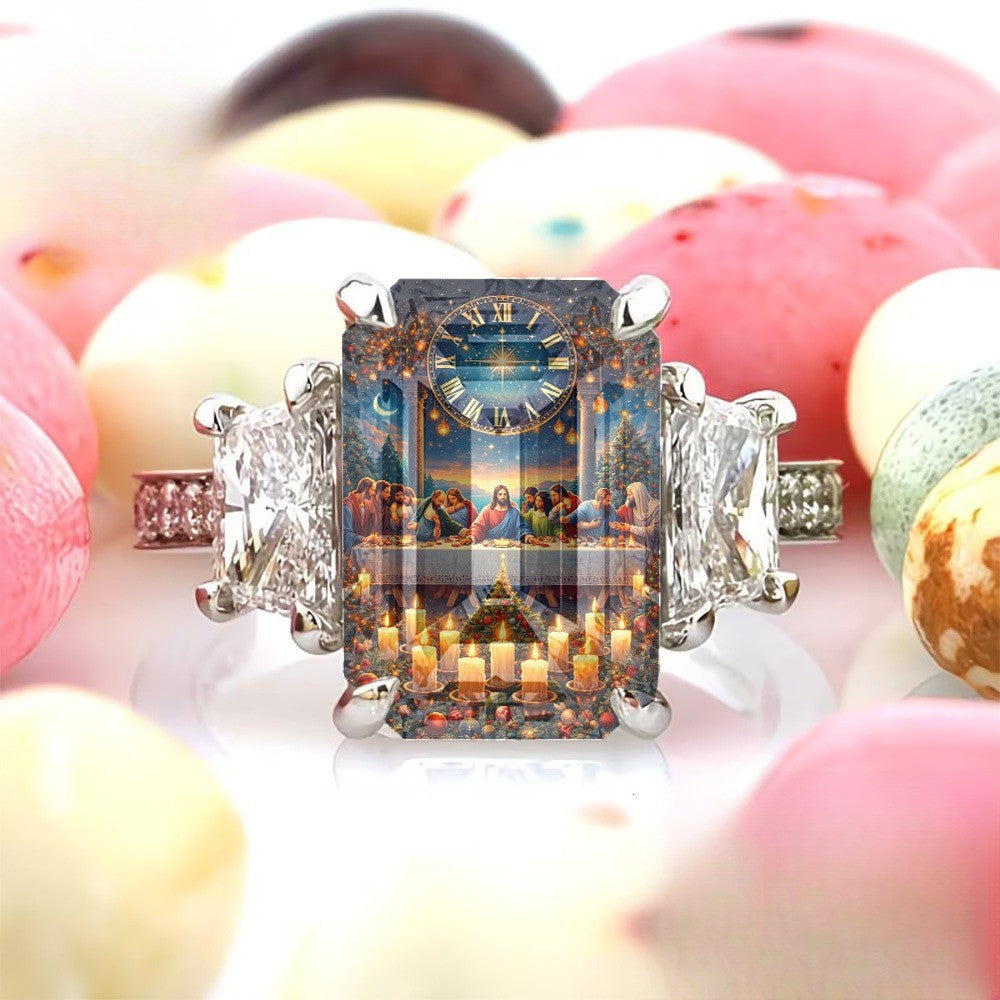 Nativity Dinner Square Ring
