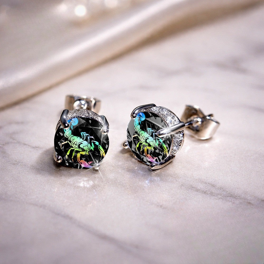 Colorful Scorpion Crystal Stud Earrings