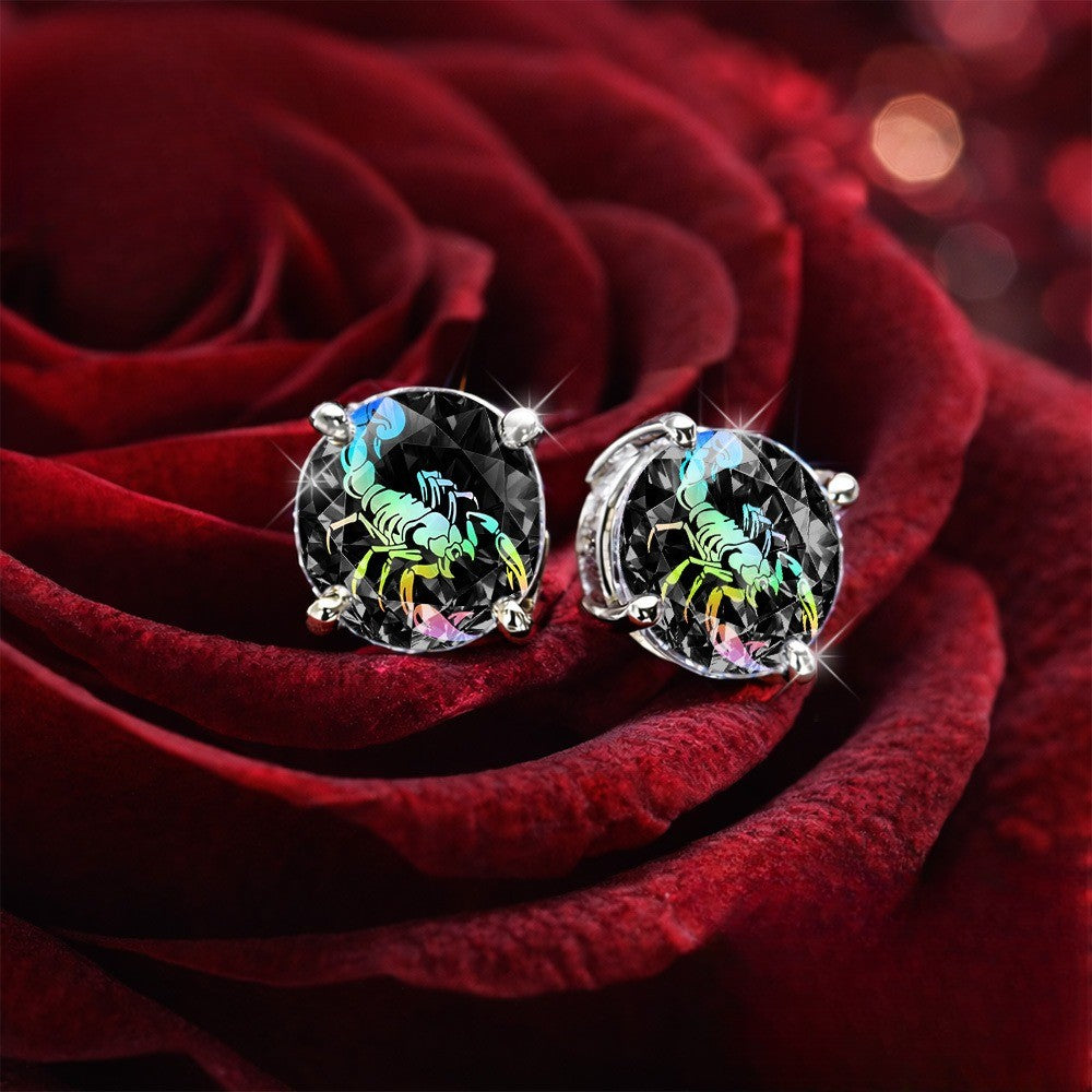Colorful Scorpion Crystal Stud Earrings