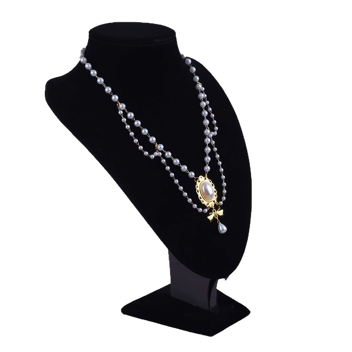 Pearl Cameo Teardrop Necklace