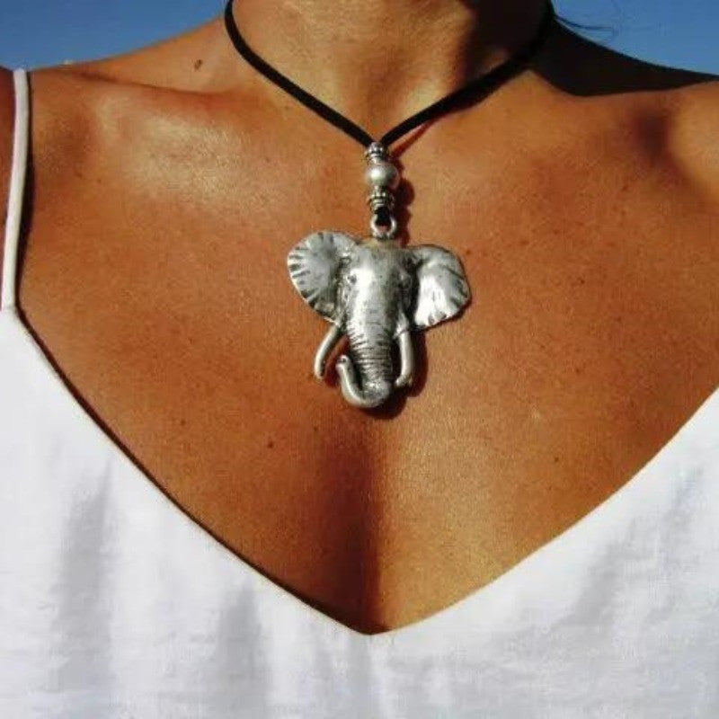 Elephant Head Pendant Necklace