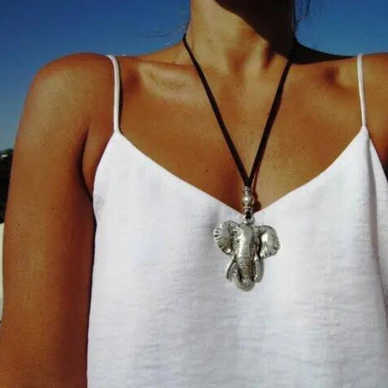 Elephant Head Pendant Necklace