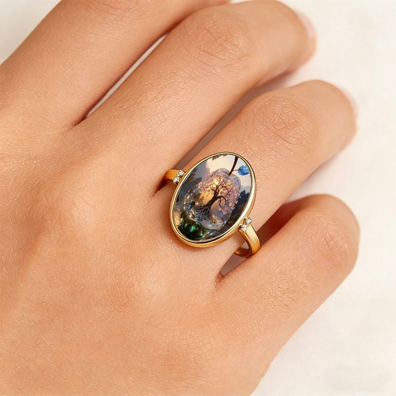 Blossom Tree Oval Ring