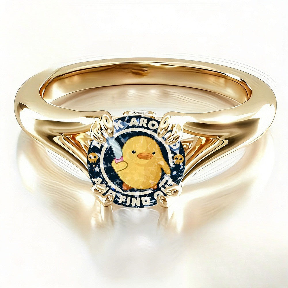 Yellow Duck Statement Ring