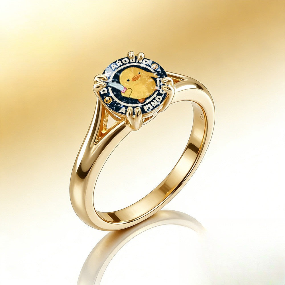 Yellow Duck Statement Ring