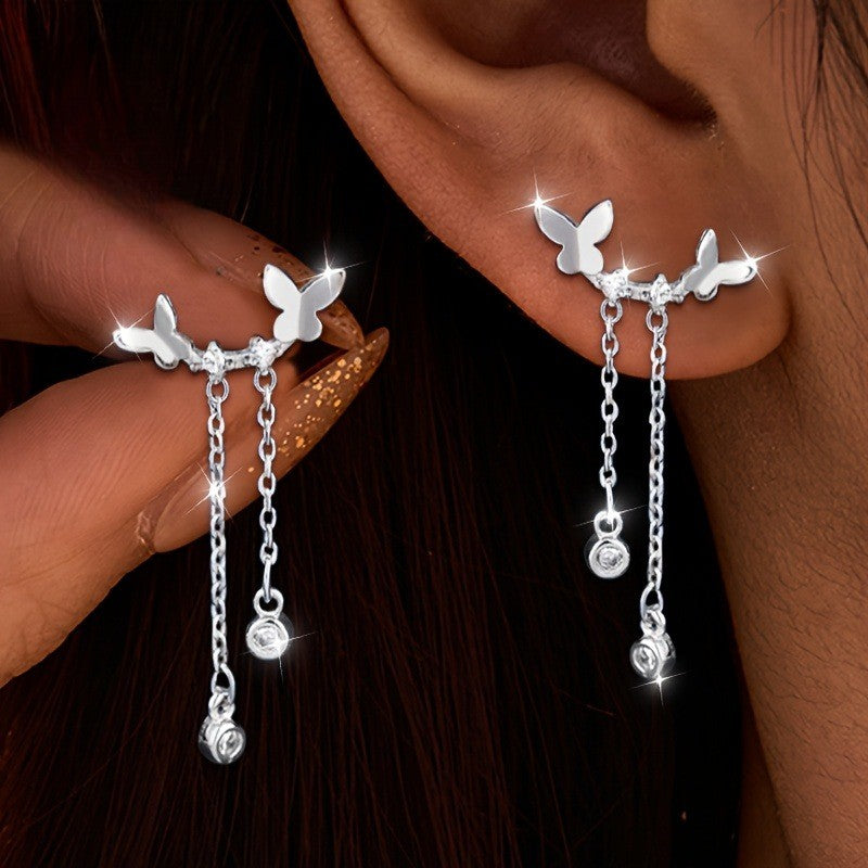 Butterfly Chain Drop Earrings