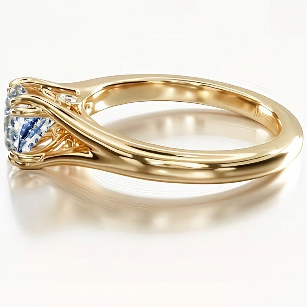 Blue Shark Floral Ring