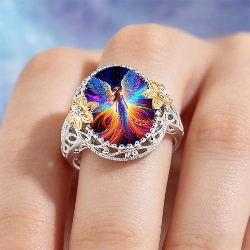 Colorful Angel Statement Ring