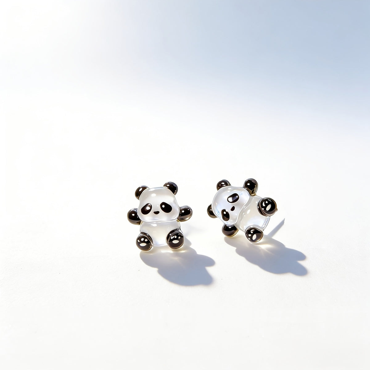 Translucent Panda Stud Earrings