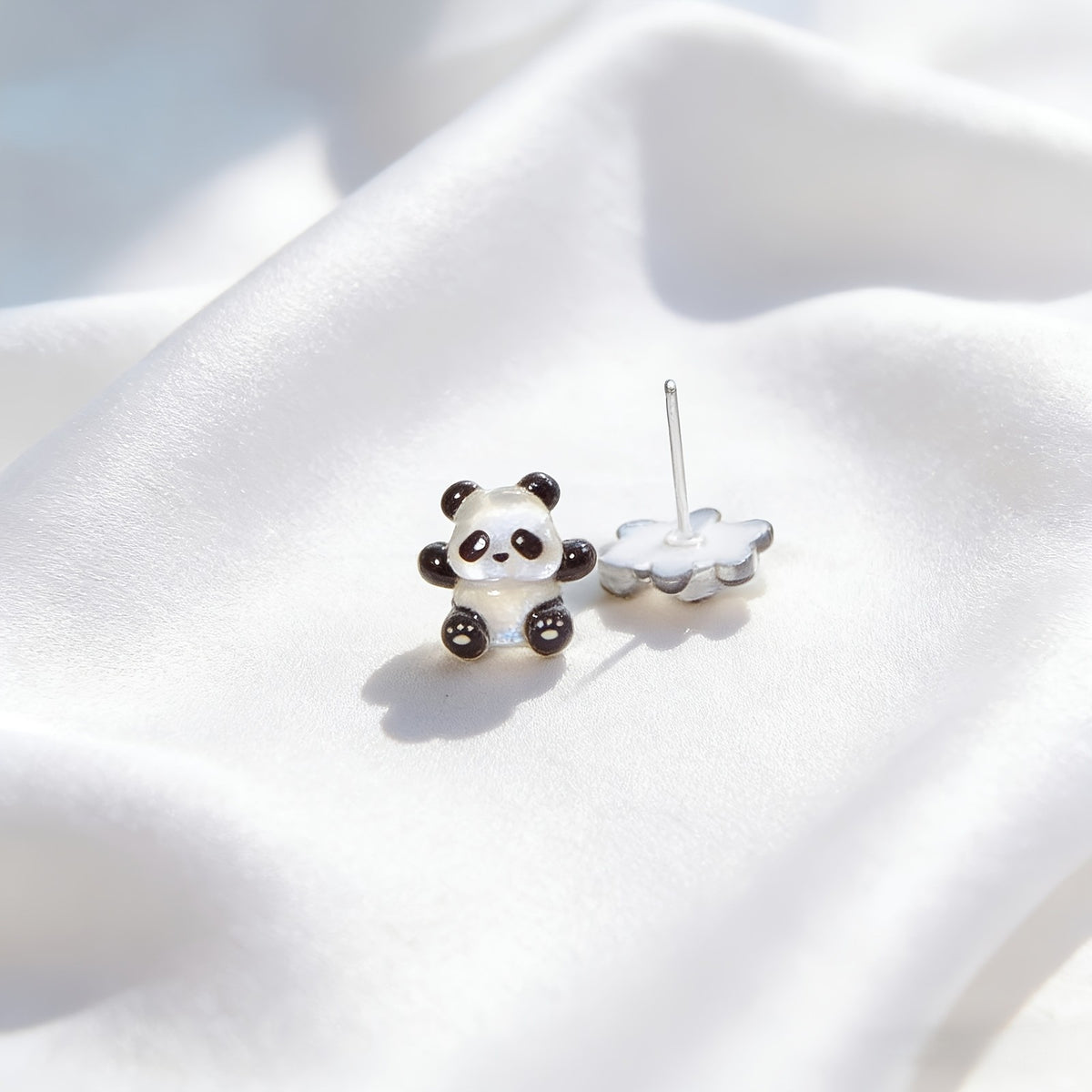 Translucent Panda Stud Earrings
