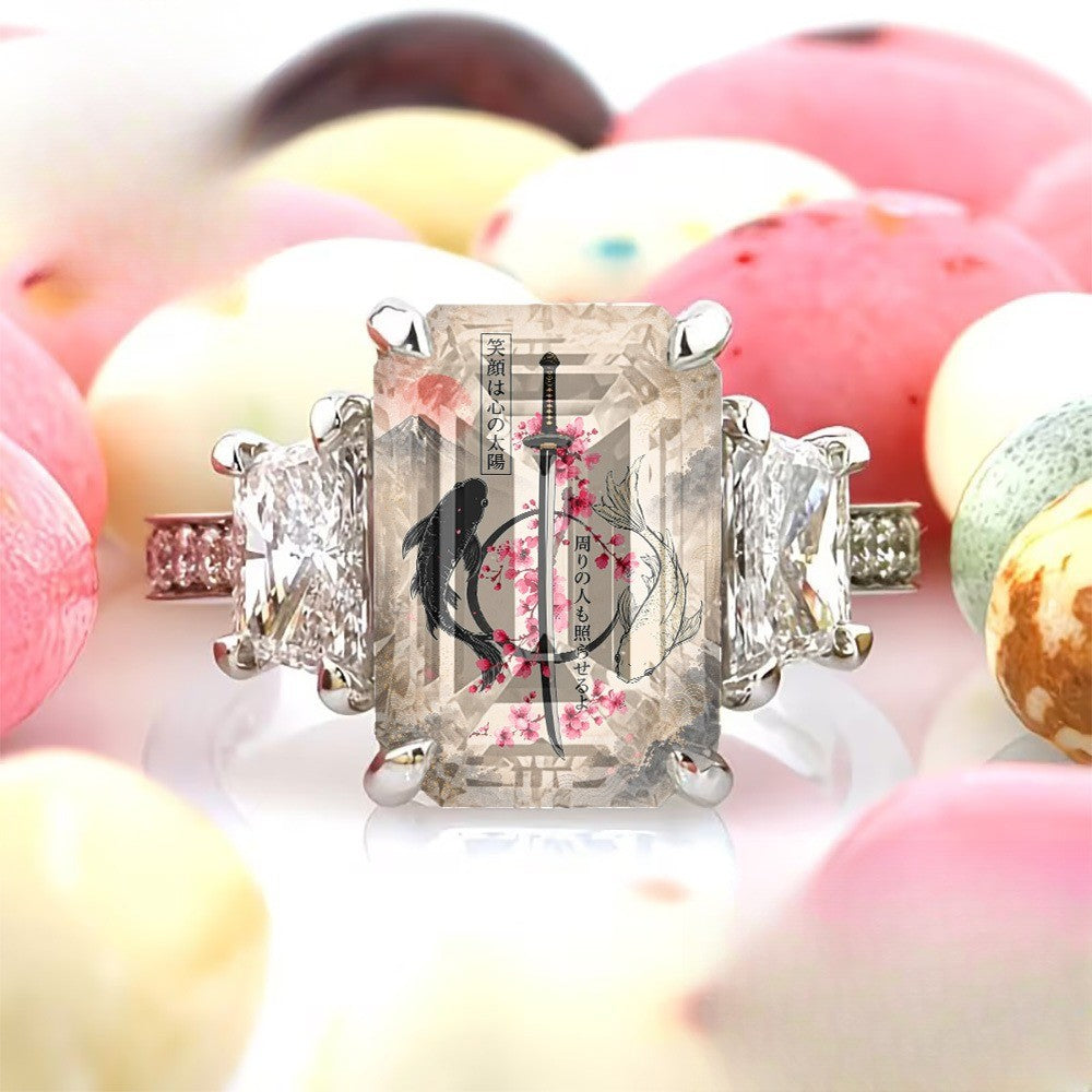 Samurai Sword & Koi Fish Ring