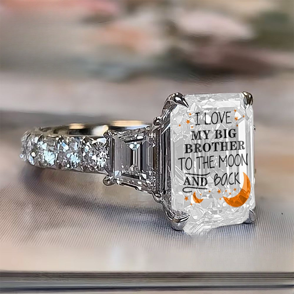 I Love My Big Brother Square Ring