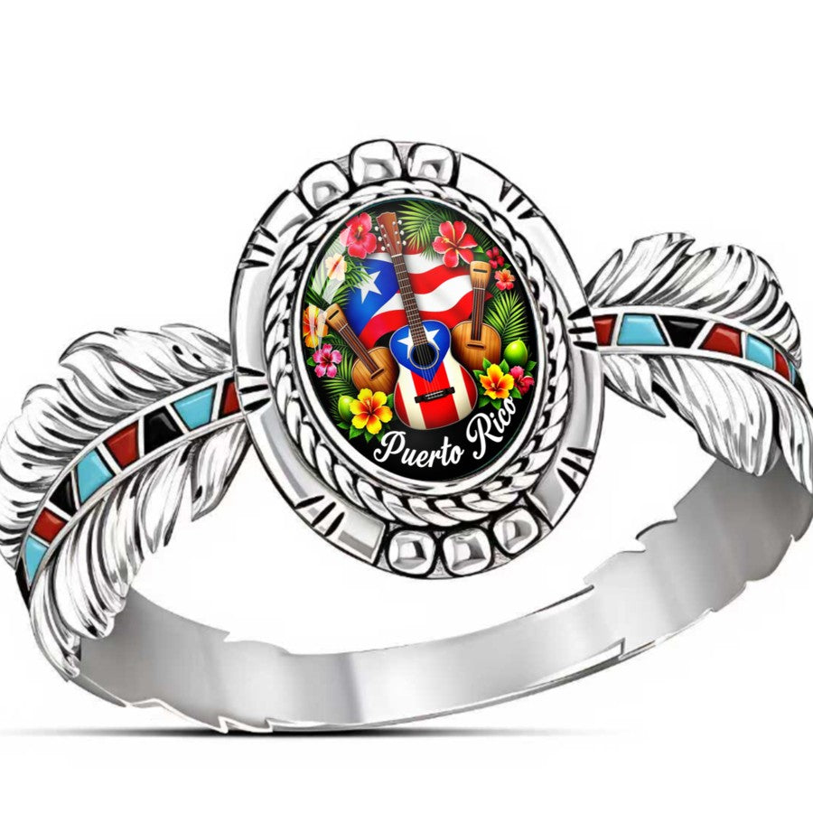 Puerto Rico Musical Oval Ring