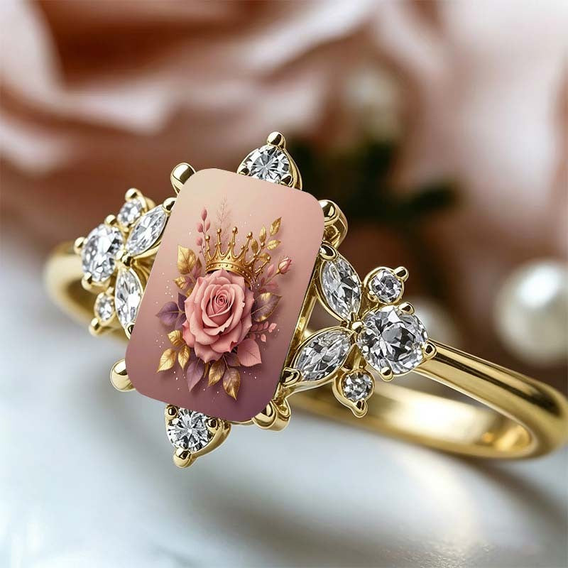 Rose Crown Statement Ring