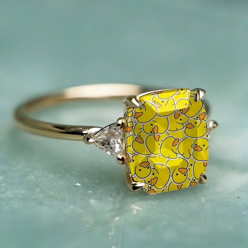 Yellow Duck Square Ring
