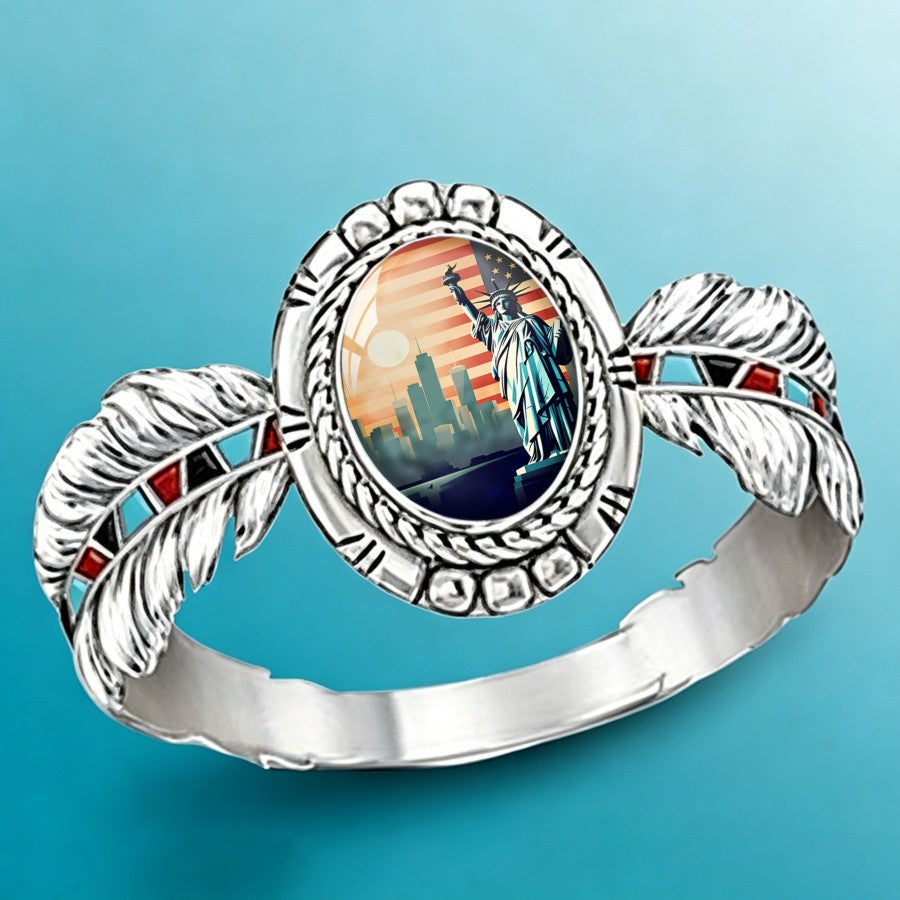 Cityscape Oval Statement Ring