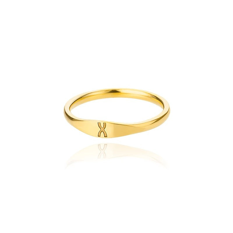 X Symbol Band Ring