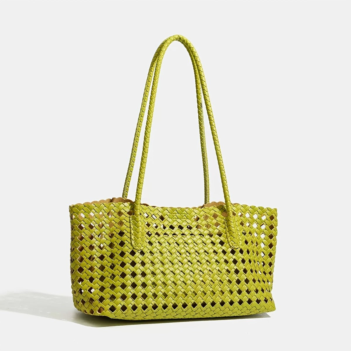 Woven Lattice Tote Bag