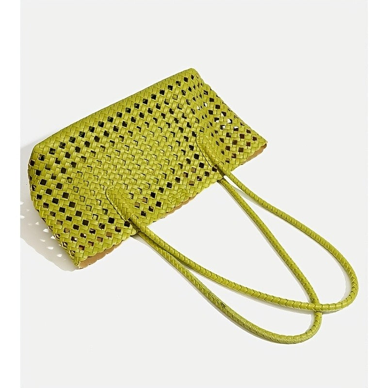 Woven Lattice Tote Bag