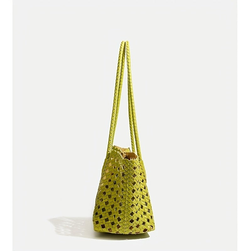 Woven Lattice Tote Bag