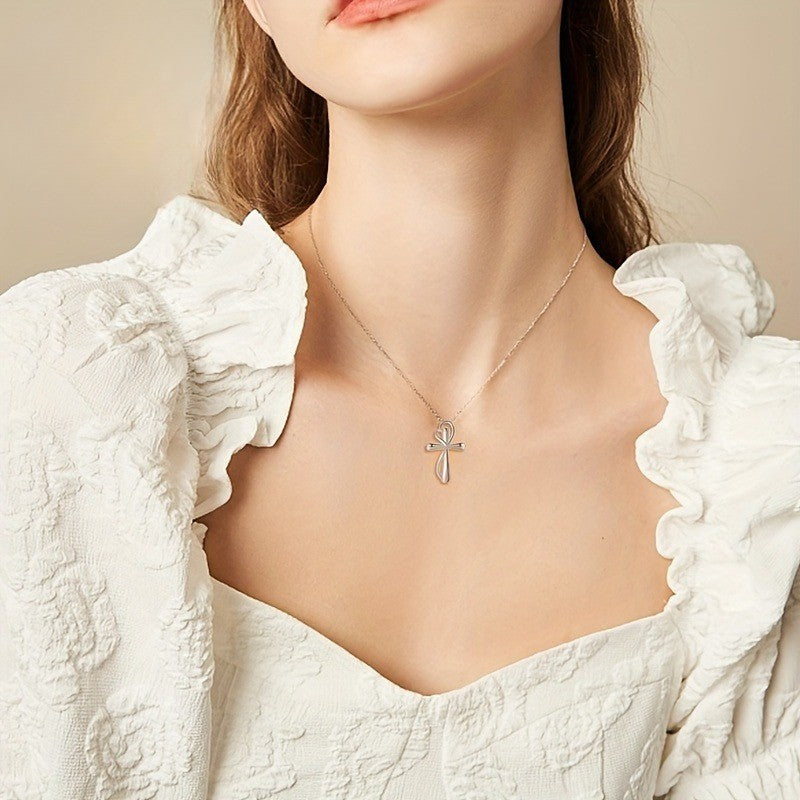 Infinity Heart Cross Necklace