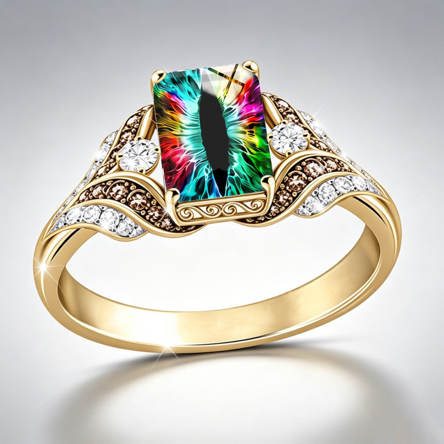 Colorful Abstract Eye Ring