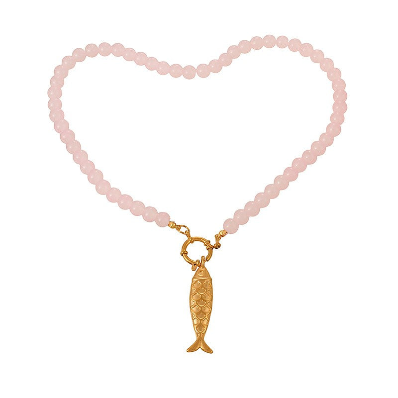 Fish Charm Bead Necklace