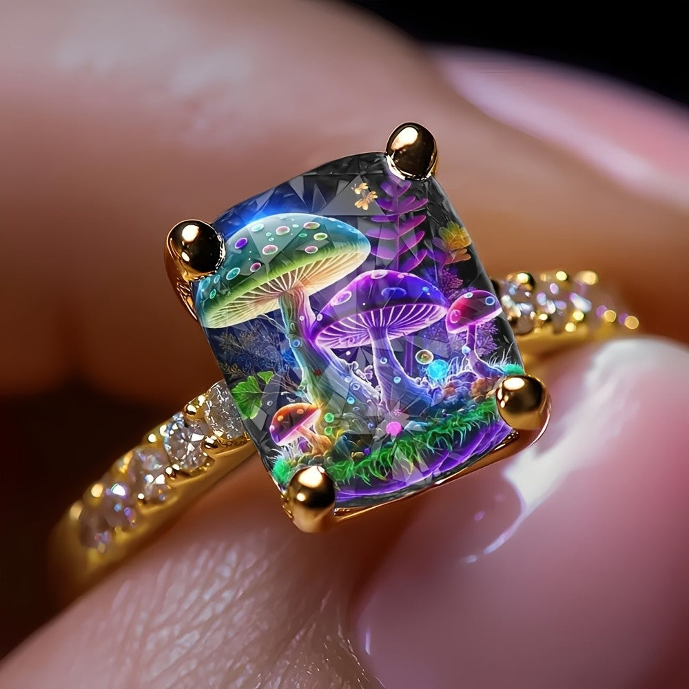 Neon Mushroom Square Ring