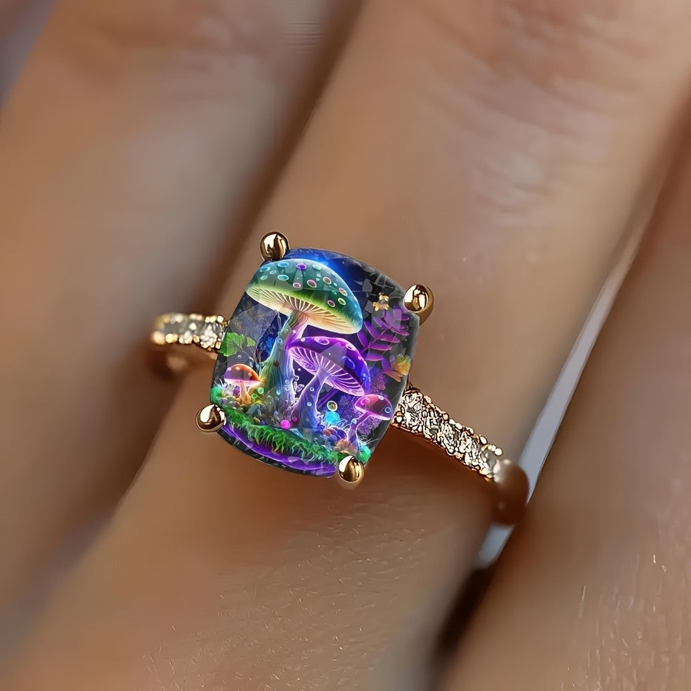 Neon Mushroom Square Ring